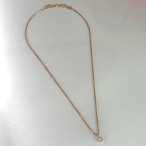 leah alexandra dainty gold necklace